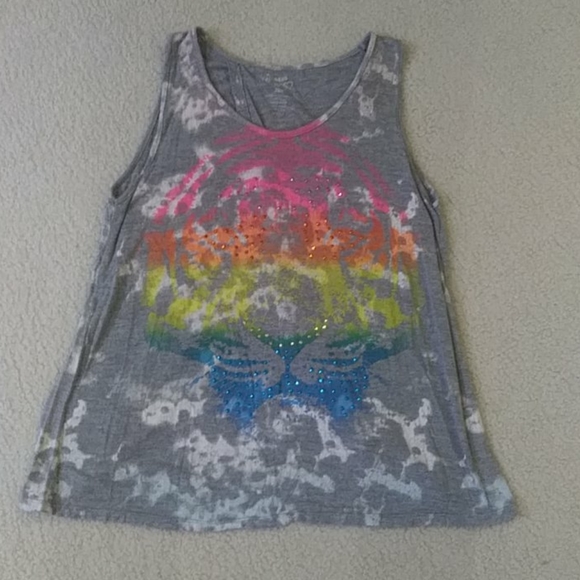 Tiger Rainbow and Gray Tank Top - Picture 1 of 4